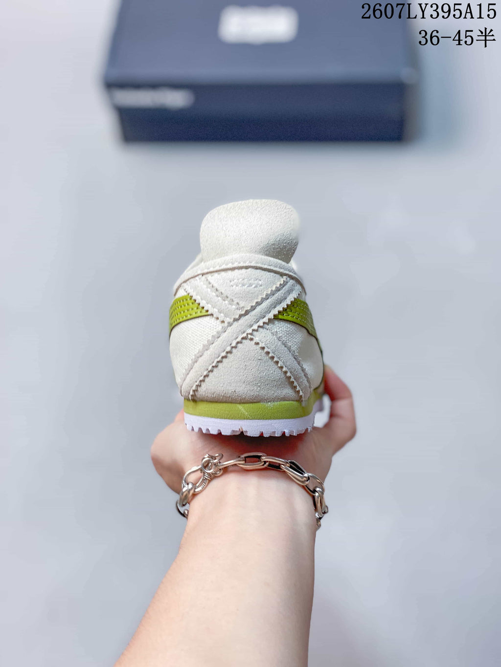 Onitsuka Tiger Mexico 66 Deluxe Sneakers in White Green - product image from the listing.