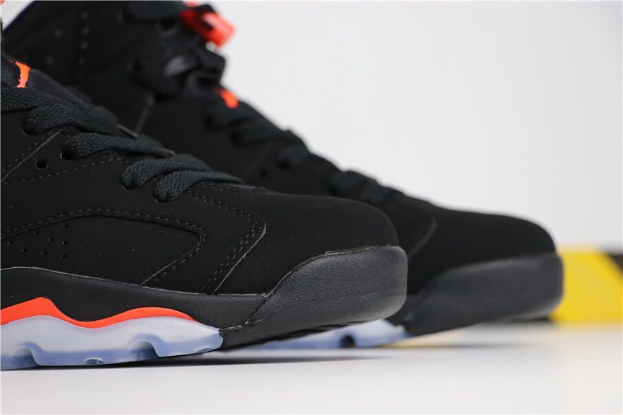 Air Jordan 6 Infrared Black Red High-Top Sneakers - product image from the listing.