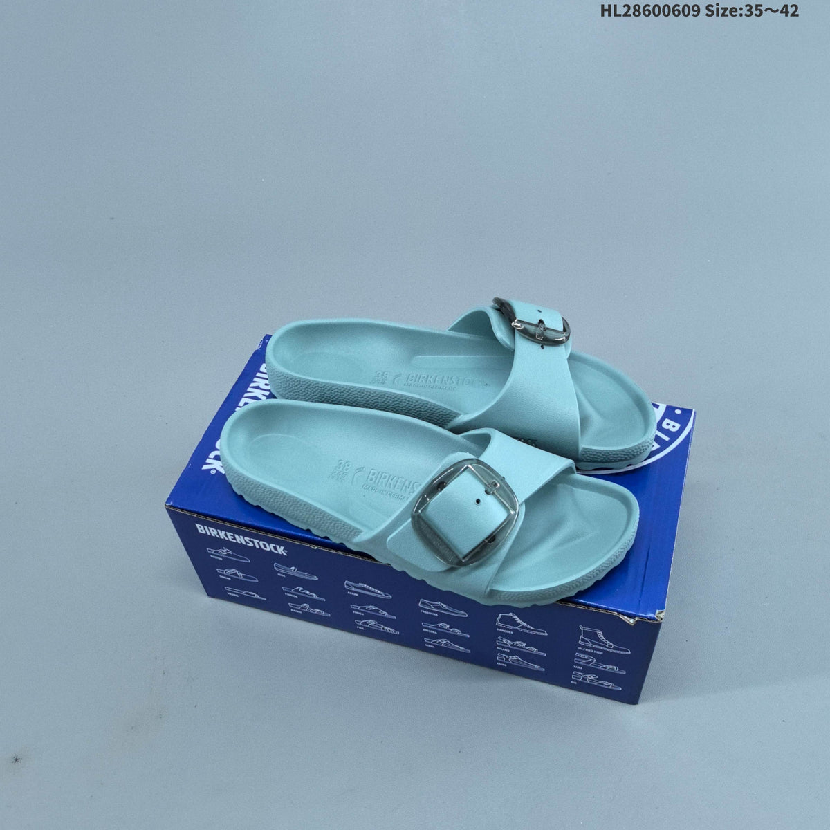 Madrid Big Buckle One-Strap Slide Sandals by Birkenstock - product image from the listing.