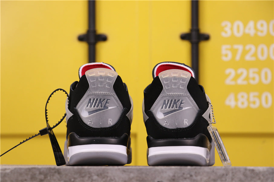 Air Jordan 4 Sneakers in Black Grey Red AQ9129-412 - product image from the listing.
