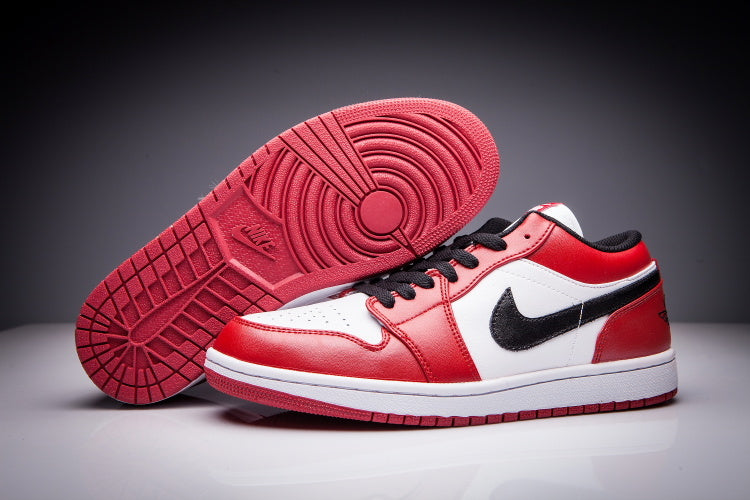 Air Jordan 1 Low Chicago Sneakers in Red White Black - product image from the listing.