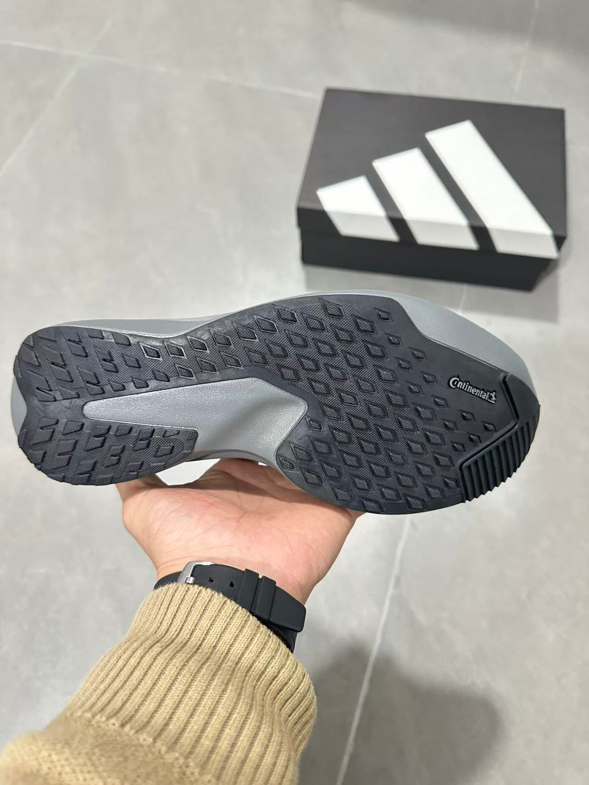Adidas Adizero Boston Running Shoes in White Gray - product image from the listing.