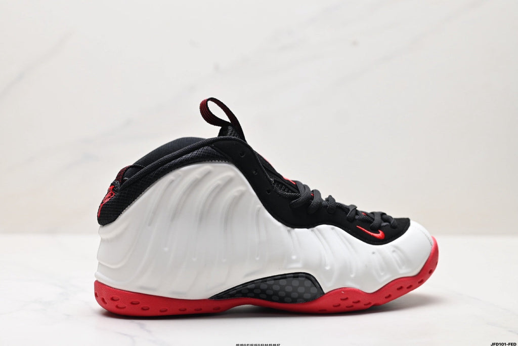 Nike Air Foamposite One Penny Hardaway Sneakers in White Black Red - product image from the listing.