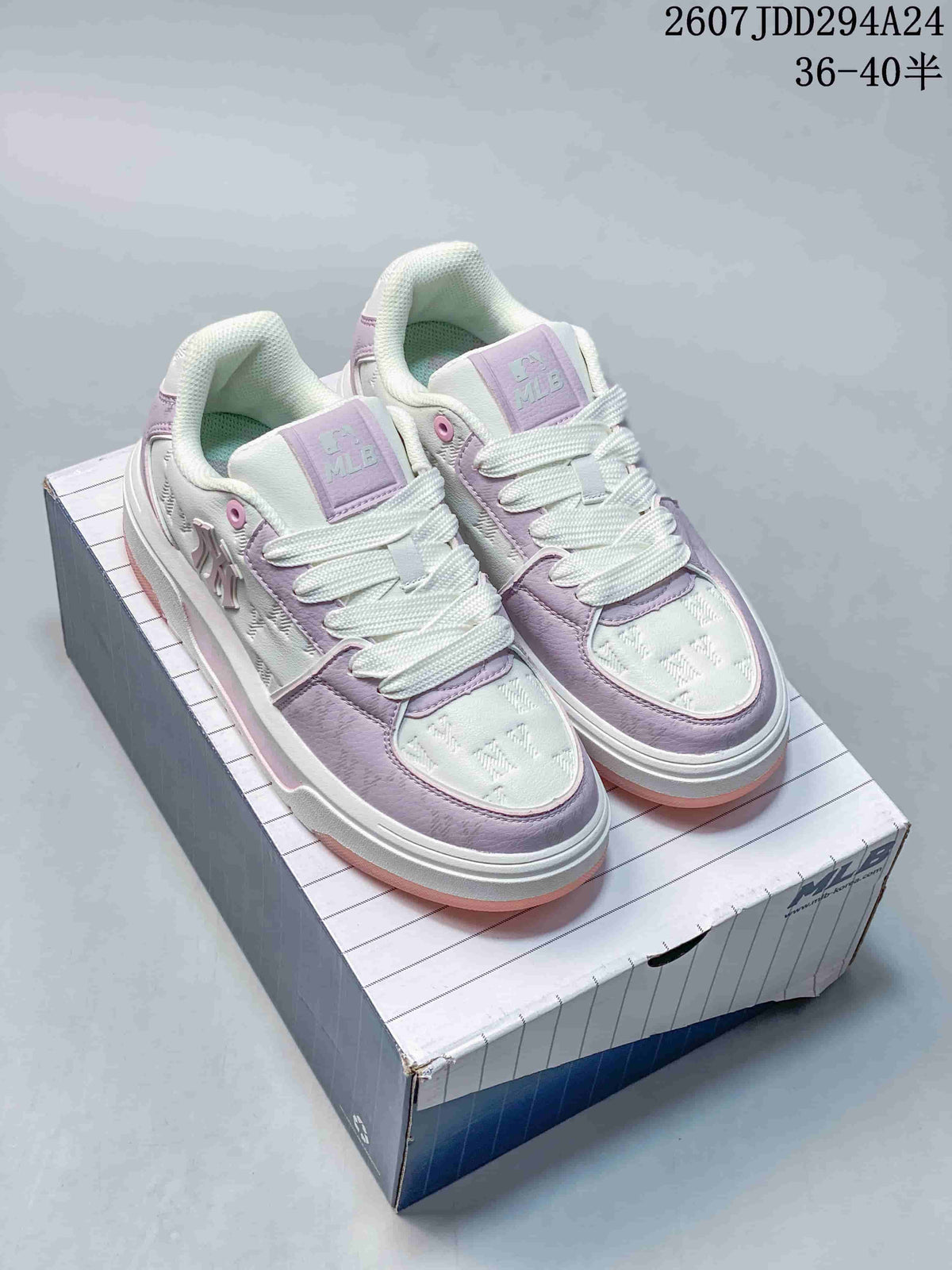 MLB Chunky Liner MID Trainers White and Lavender - product image from the listing.