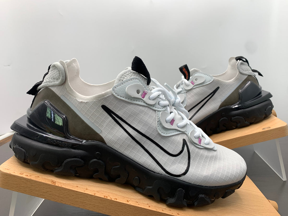 Nike React Vision Sneakers in White Grey Black - product image from the listing.