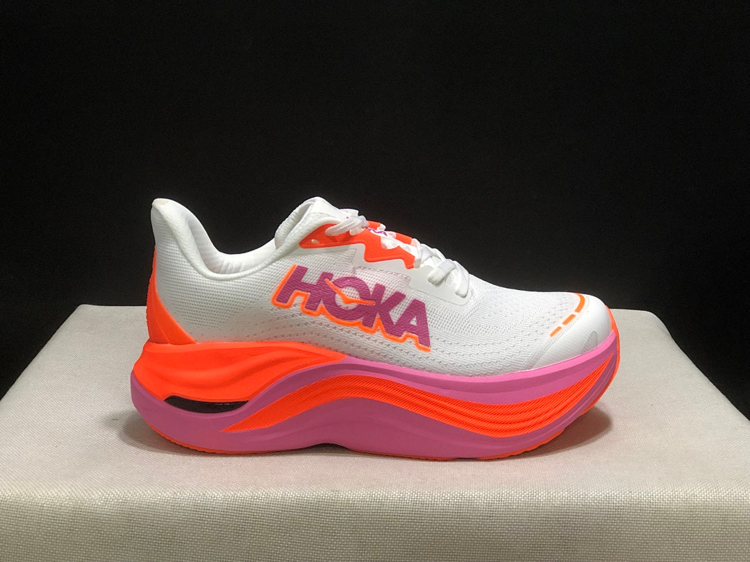 White, Orange & Pink - HOKA Skyward X Running Shoes - product image from the listing.