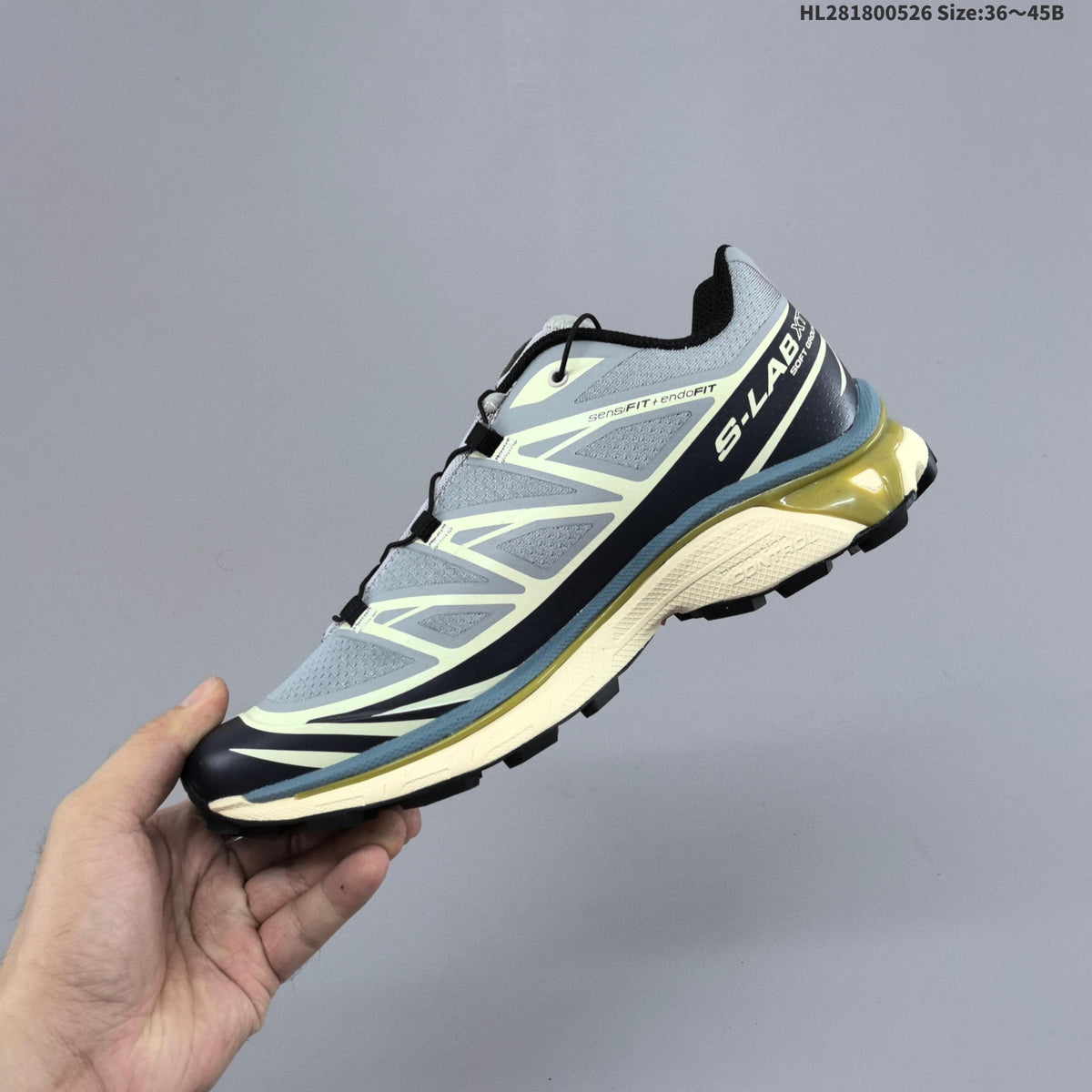 Salomon XT-6 Expanse Trail Running Sneakers in Grey - product image from the listing.