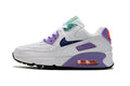Women's Nike Air Max 90 White Purple Sneakers - product image from the listing.