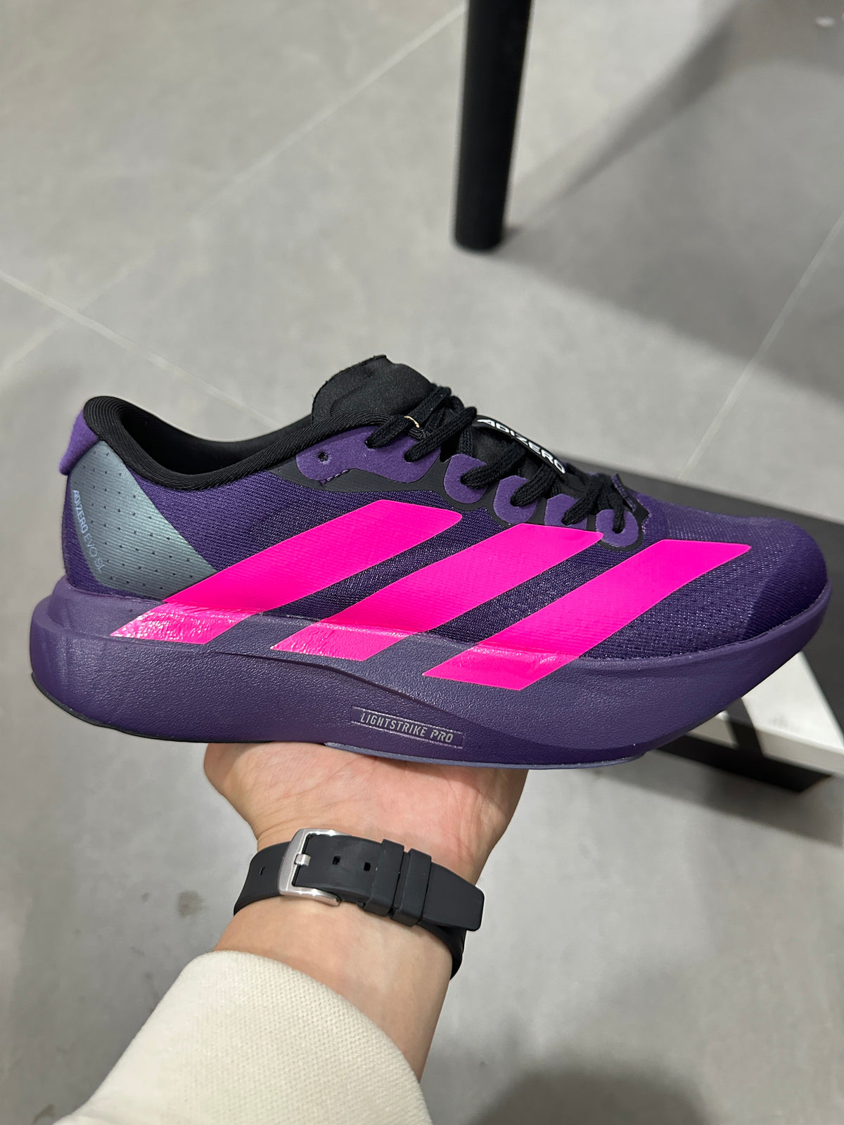 adidas Adizero Running Shoes in Purple Pink - product image from the listing.