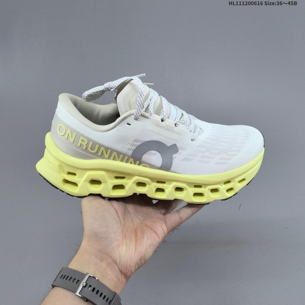 On Cloudmonster 3 Running Shoes in White Grey - product image from the listing.