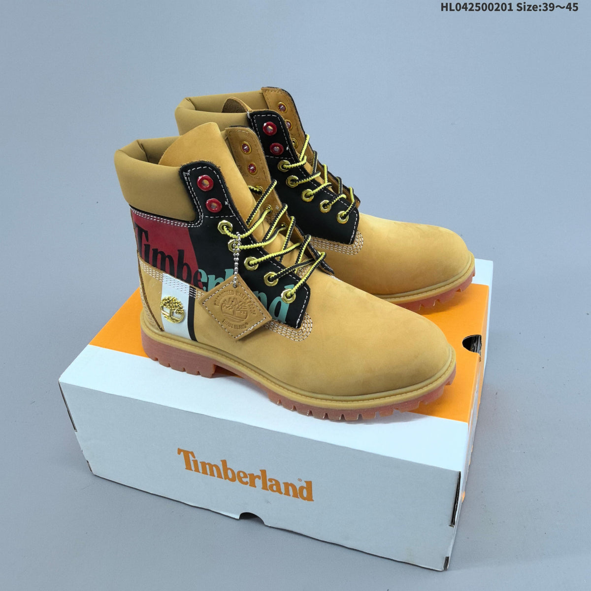 Timberland High-Top Lace-Up Boots, Wheat and in Black - product image from the listing.