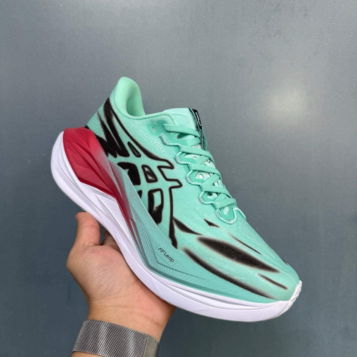 Nike Alphafly 3 Road Racing Shoes in Mint Black Red - product image from the listing.