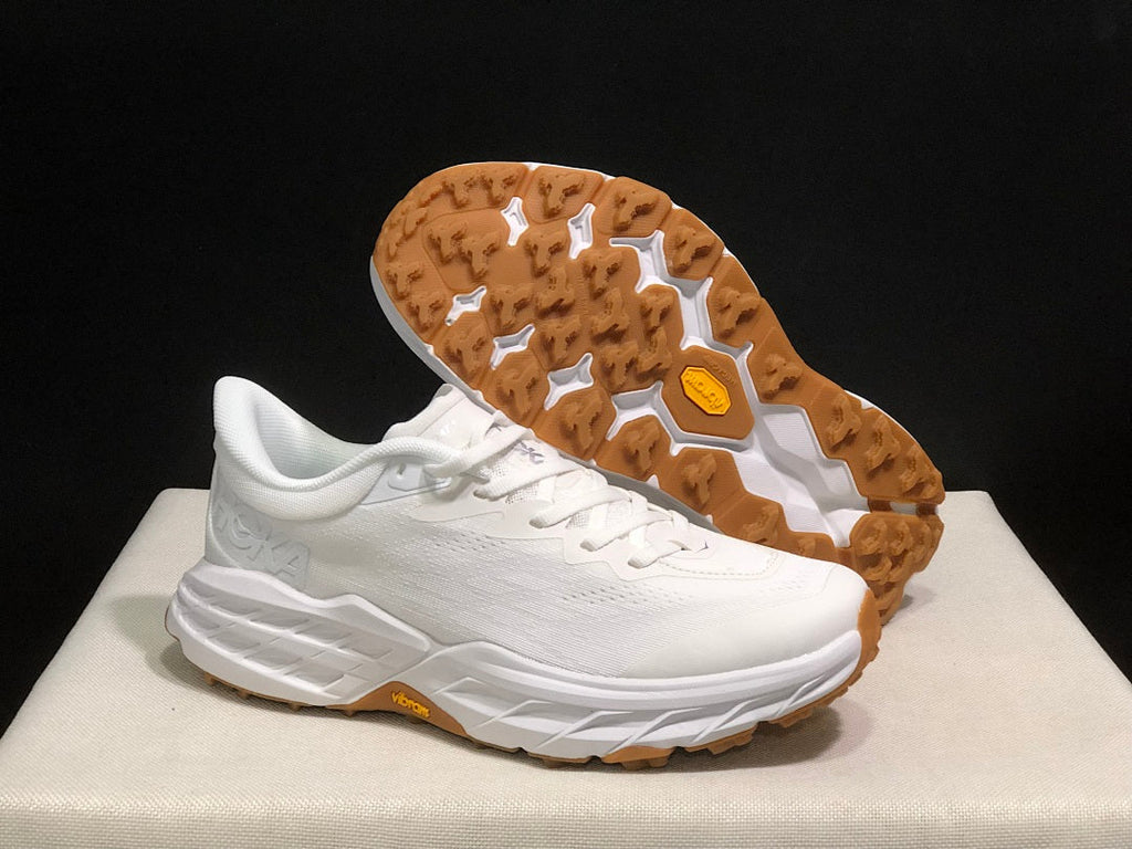 HOKA Speedgoat 5 Trail Running Shoes in White - product image from the listing.