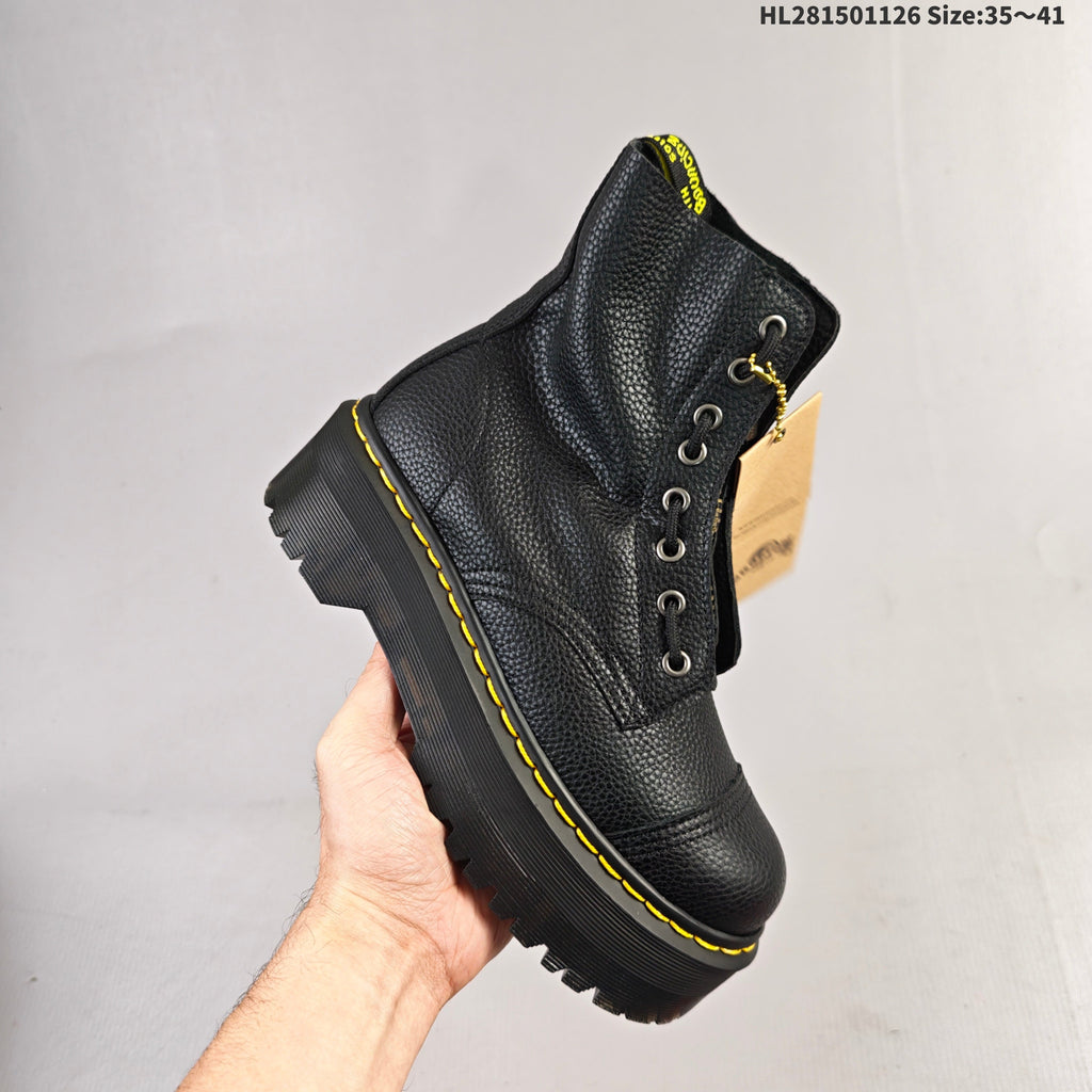 Dr. Martens 1460 Platform Lace-Up Boots, in Black and Brown - product image from the listing.