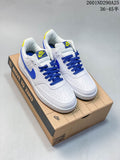 Nike Court Vision Low Sneakers in White Blue Yellow 2601ND290A25 - product image from the listing.