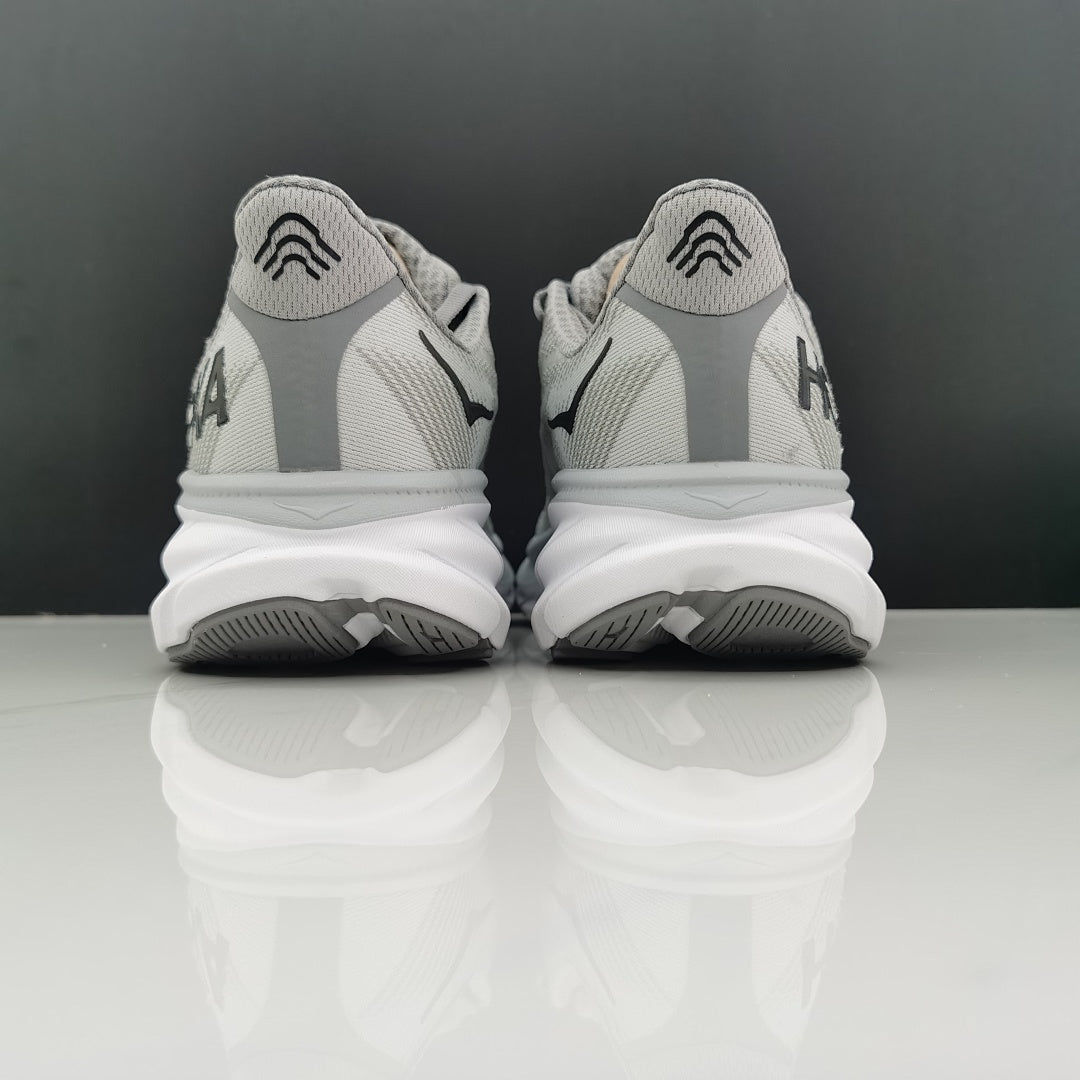 HOKA Clifton 9 Running Shoes in Gray - product image from the listing.