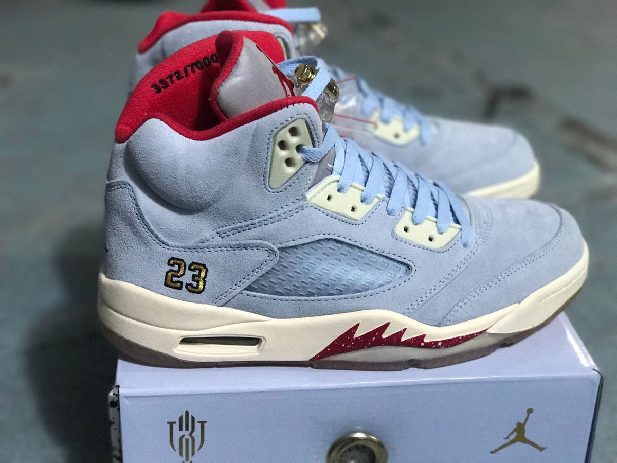 Air Jordan 5 Trophy Room SP Blue Sneakers C11899400 - product image from the listing.