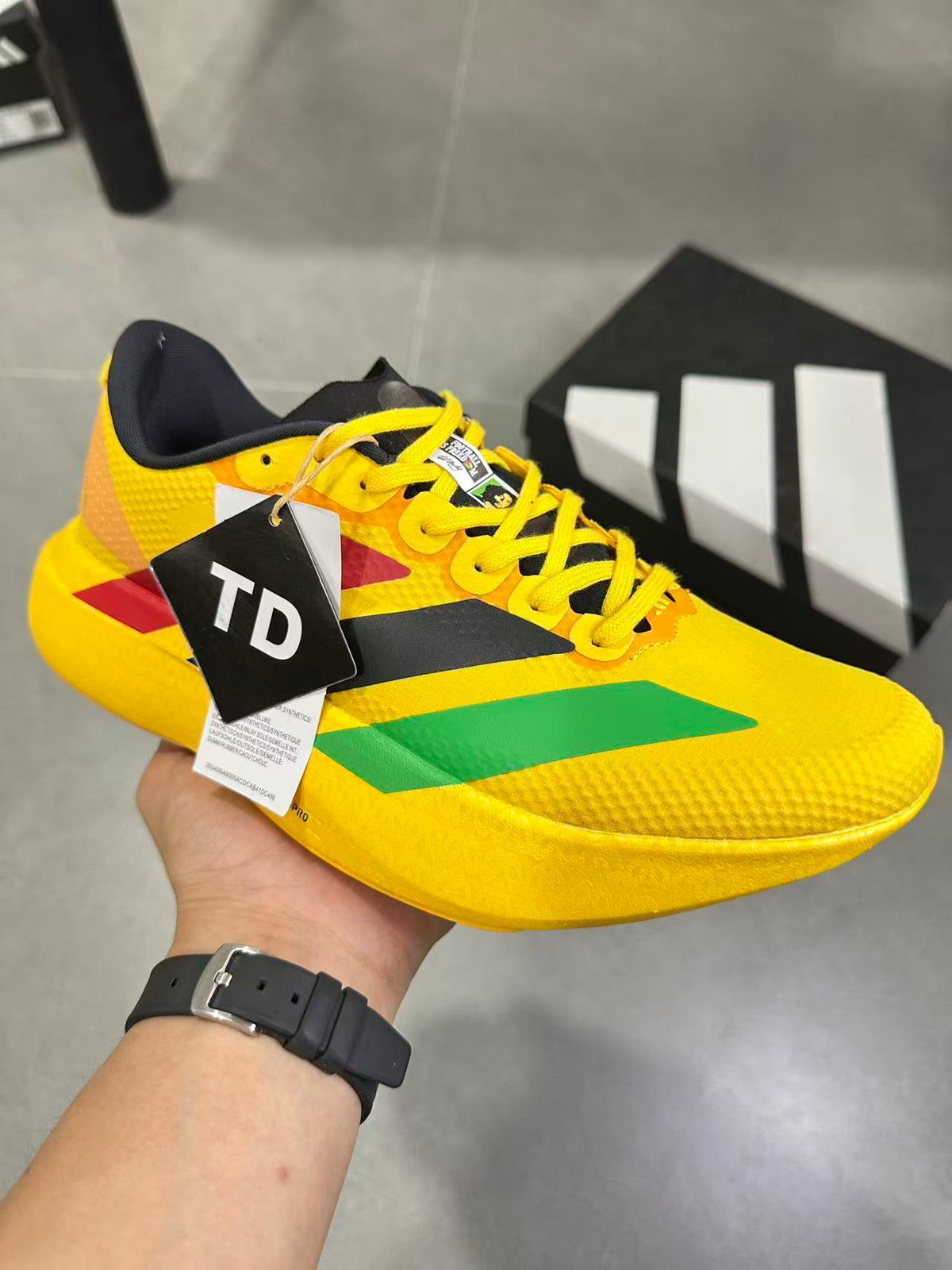adidas Lightstrike Pro Running Shoes in Yellow KJ3625 - product image from the listing.