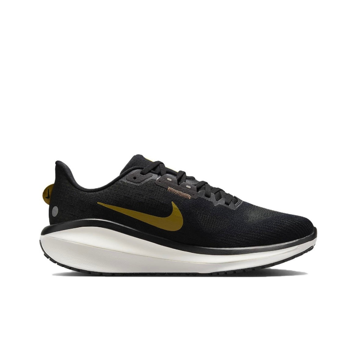 Nike Air Zoom Vomero 17 Running Shoes in Black Gold FB1309-006 - product image from the listing.