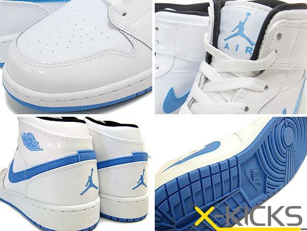Air Jordan 1 High White and Royal Blue Sneakers - product image from the listing.