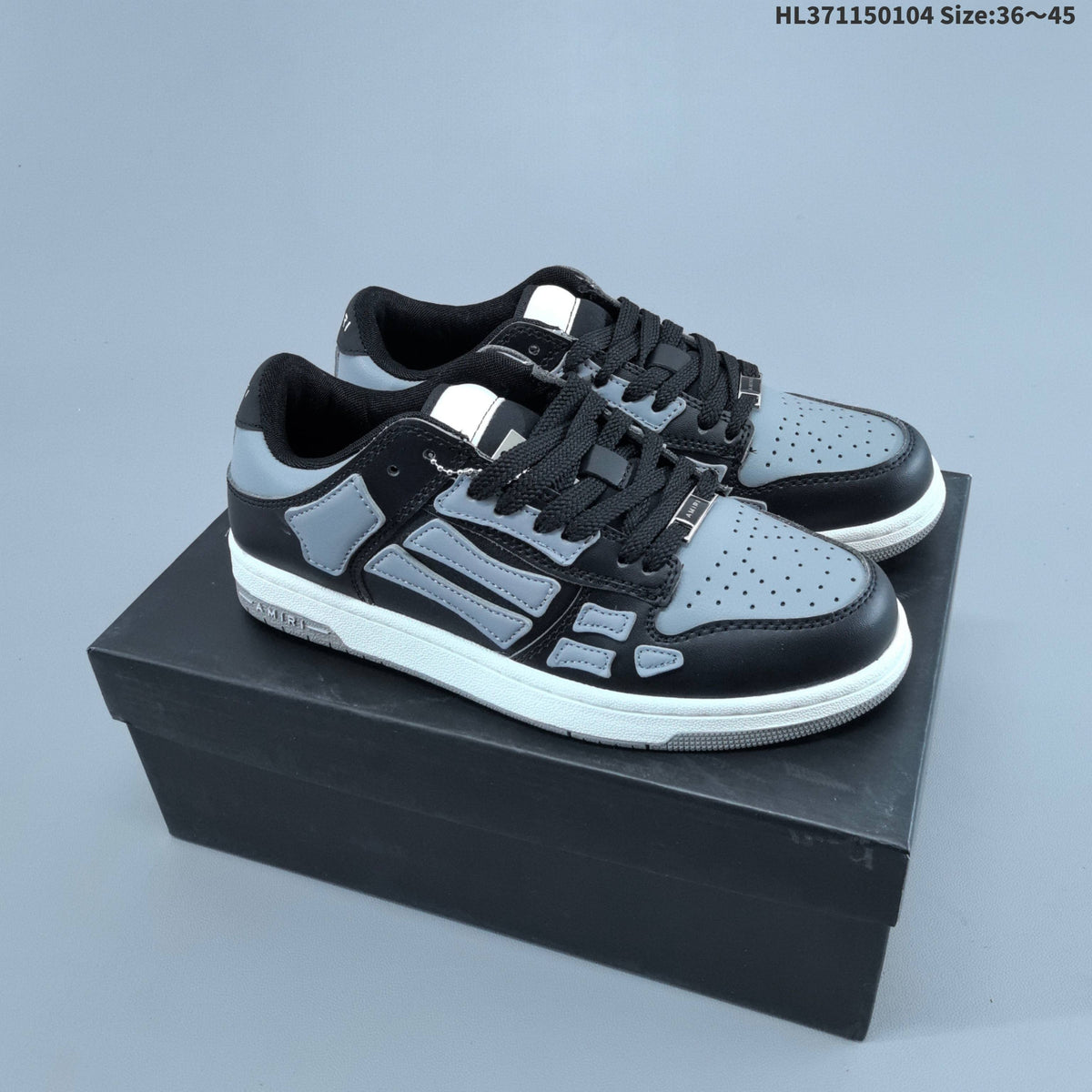 White and Blue AMIRI Skeleton Low-Top Sneakers - product image from the listing.
