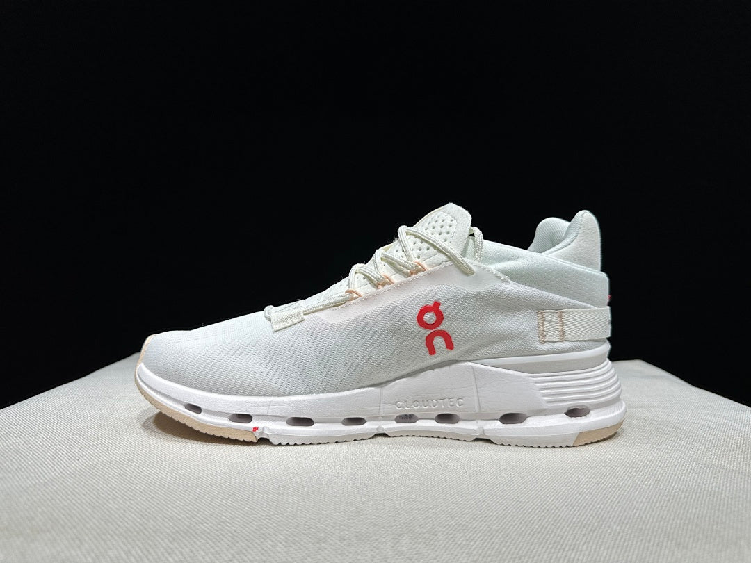 On Cloudnova 2 Trainers, White and Flame - product image from the listing.