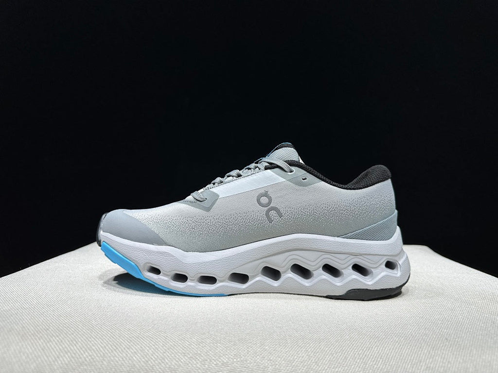 On Cloudsurfer Trail 2 Waterproof Trail Running Shoes in Gray Blue - product image from the listing.