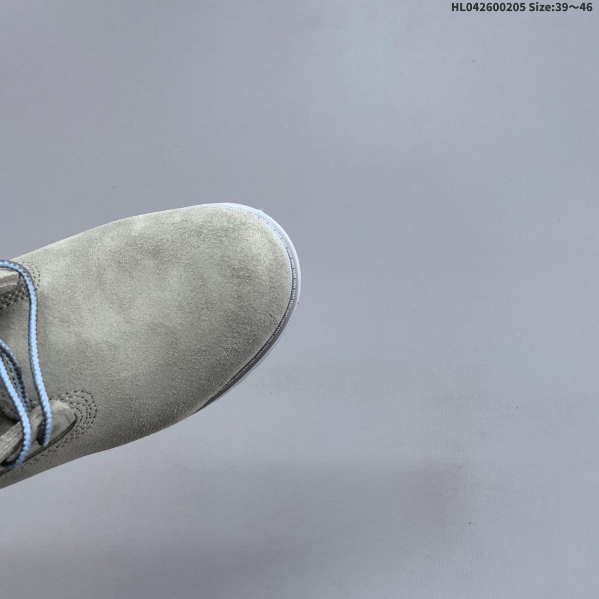 Gray Suede Timberland 6-Inch Lace-Up Boots - product image from the listing.