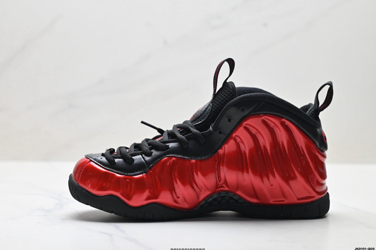 Nike Air Foamposite One Penny Sneakers in Red and Black - product image from the listing.