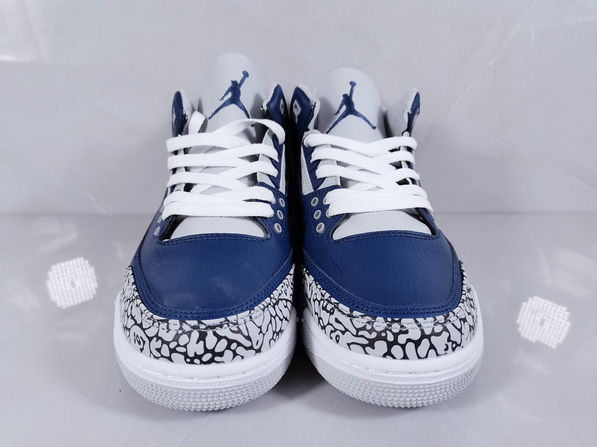 Air Jordan 3 Retro Sneakers Blue Grey - product image from the listing.