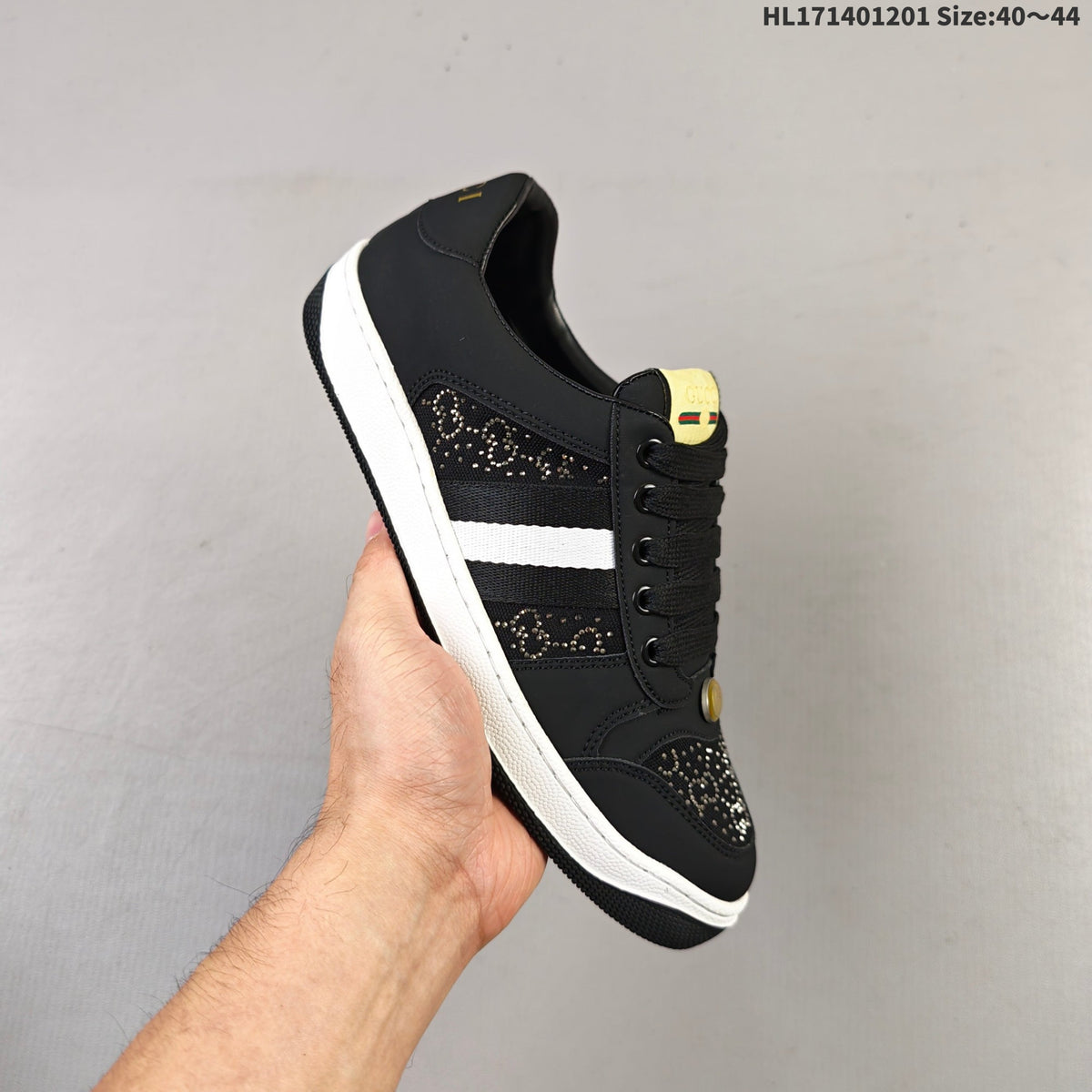 Gucci Crystal-Embellished Low-Top Sneakers in Black HL171401201 - product image from the listing.