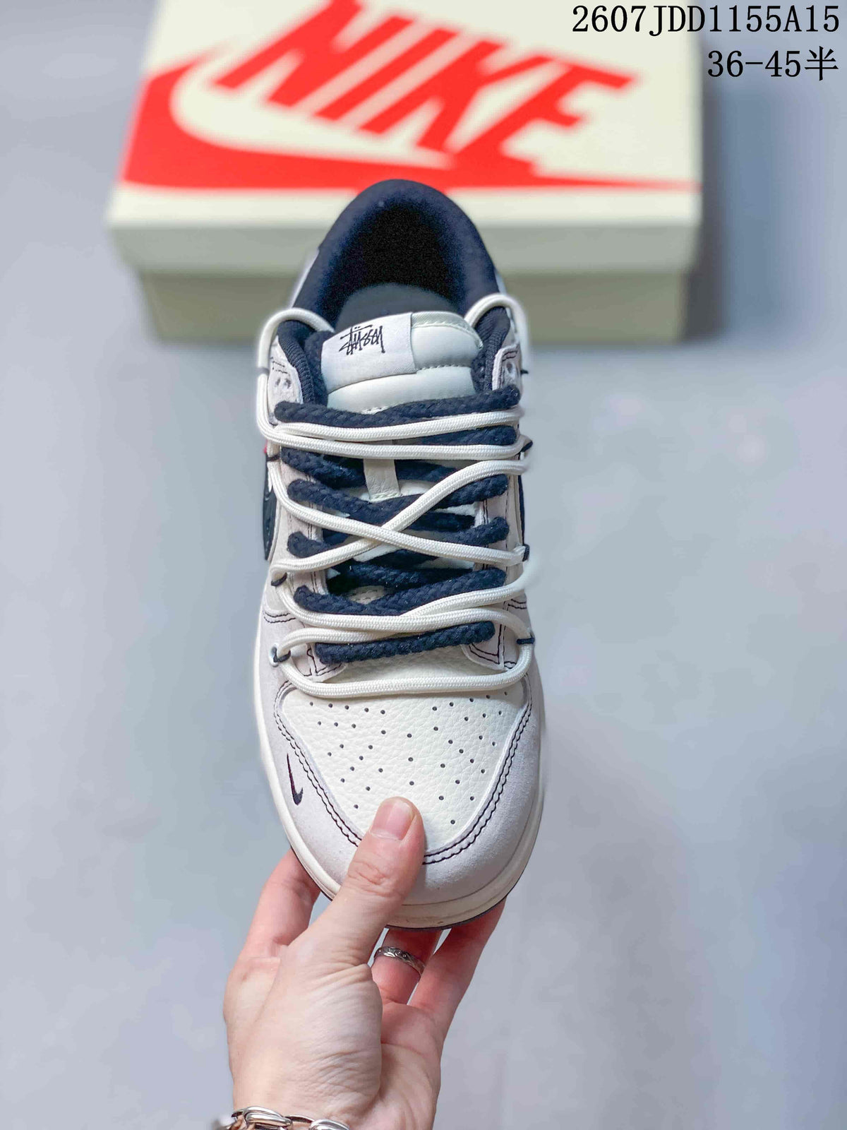 Nike SB Dunk Low Sneakers in Gray White Navy - product image from the listing.