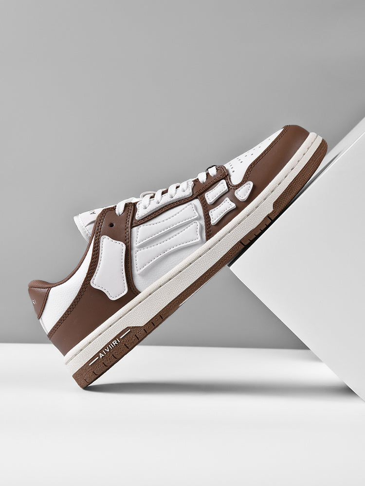 Brown and White AMIRI Low-Top Sneakers - product image from the listing.