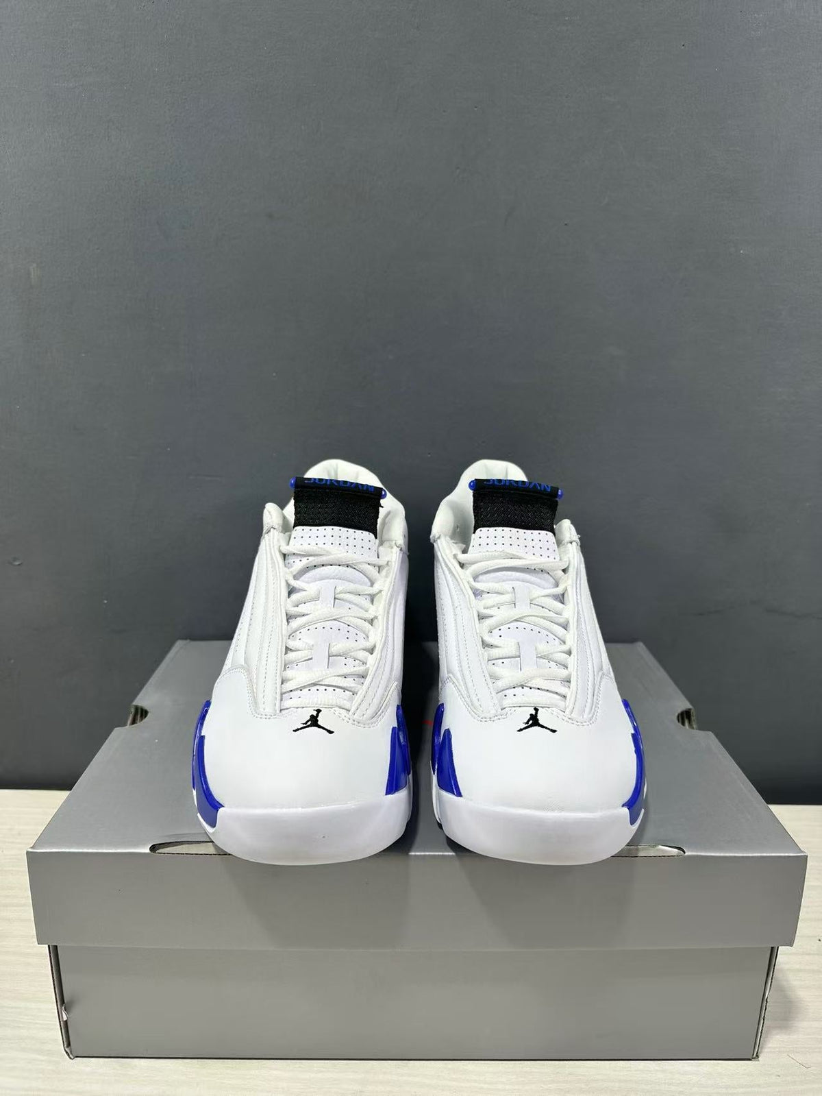 Air Jordan 14 Hyper Royal White Blue 487471-104 - product image from the listing.