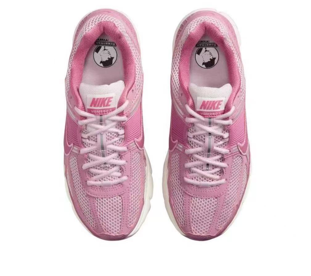 Nike Zoom Vomero 5 Sneakers in Pink and White - product image from the listing.