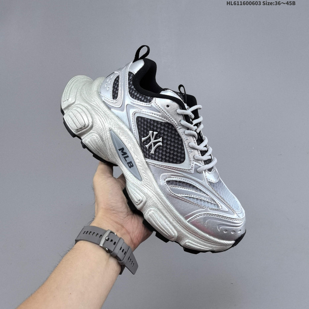 MLB Winner Chunky Low-Top Sneakers in Silver 3ASHWC46N - product image from the listing.