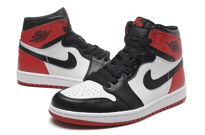 Jordan 1 High Sneakers in Black, in White and Red - product image from the listing.