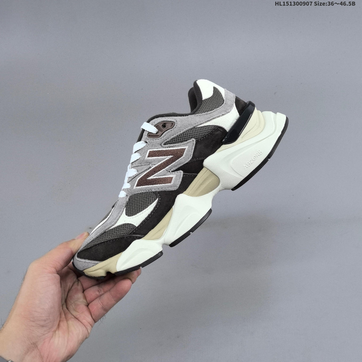 Black and Gray New Balance 9060 Sneakers - product image from the listing.