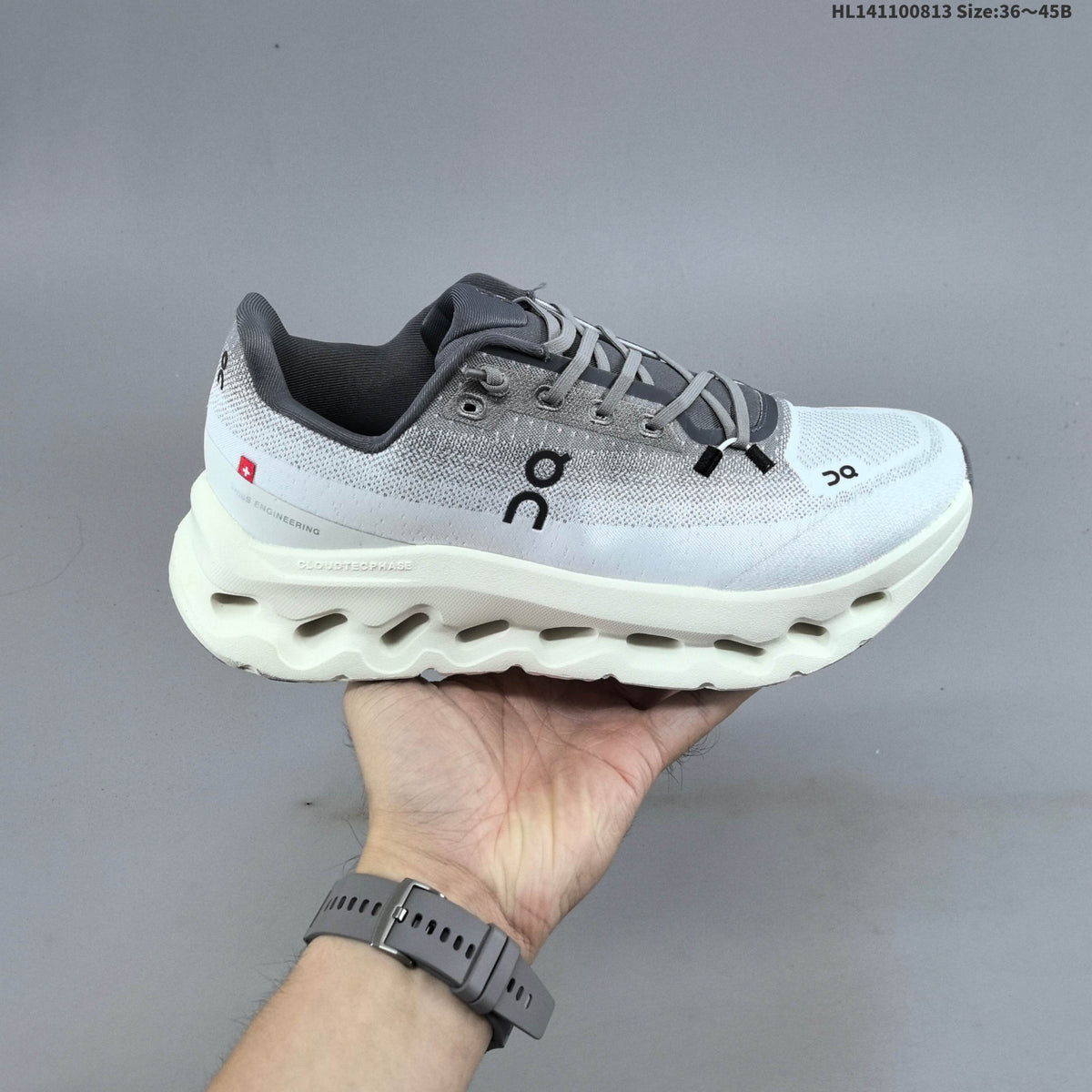 White and Grey On Cloudtilt Sneakers - product image from the listing.
