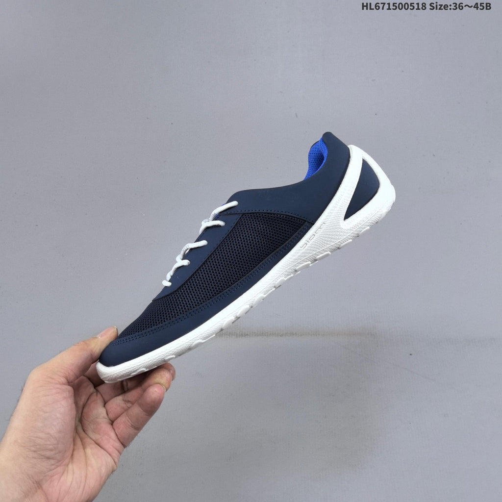 ECCO HL671500518 Navy Mesh Lace-Up Trainers - product image from the listing.
