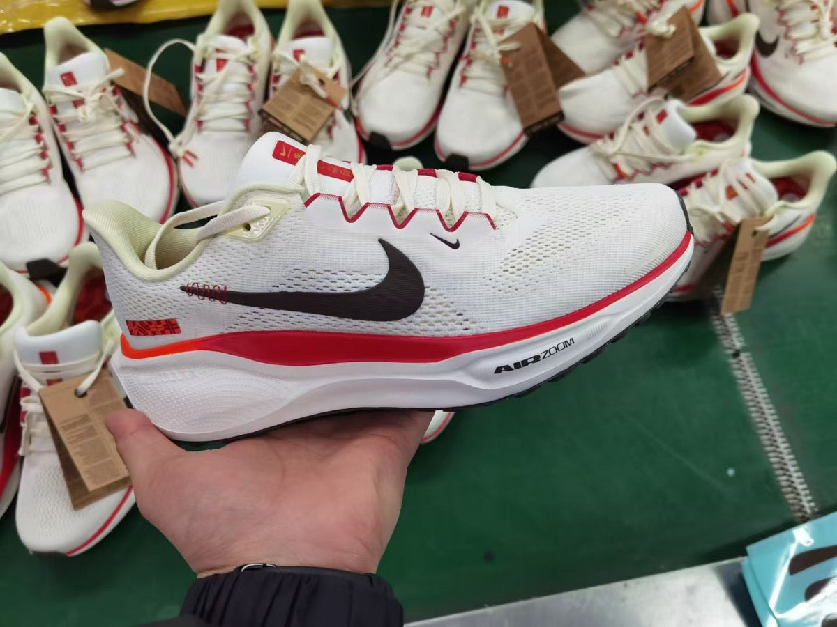 Nike Pegasus 41 Running Shoes HV5985-101 in White Black Red - product image from the listing.