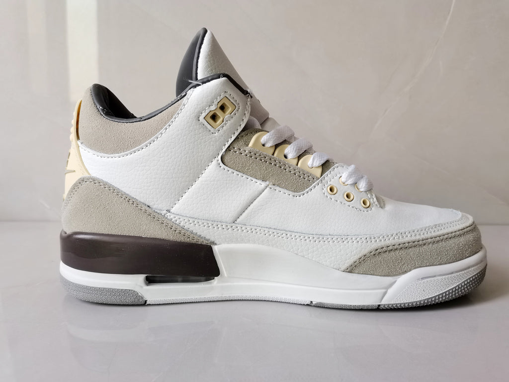 Sail and Grey Air Jordan 3 Retro SP Sneakers - product image from the listing.
