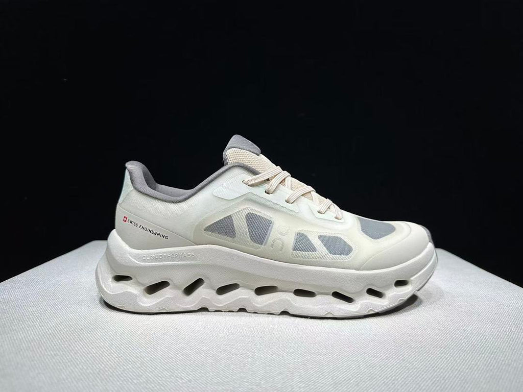 Ivory and Gray On Cloudtilt Remix Sneakers - product image from the listing.