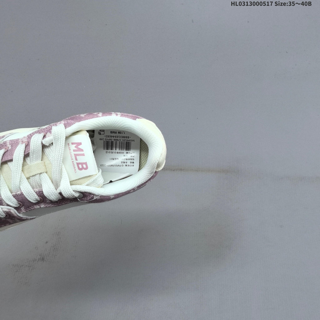MLB Chunky Liner Low-Top Sneakers in Mauve and in White - product image from the listing.