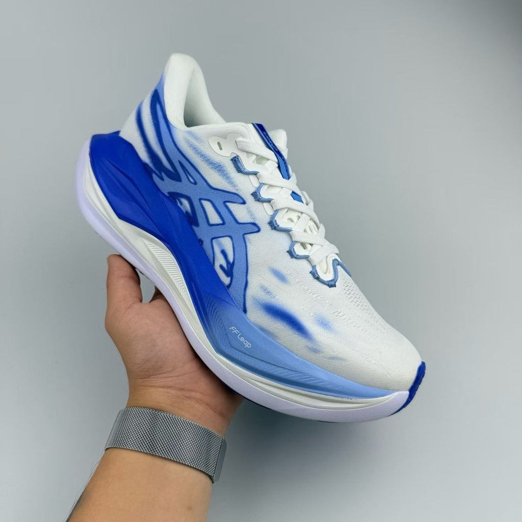 ASICS GEL-KAYANO 14 Running Sneakers in White Blue 1013A177-600 - product image from the listing.