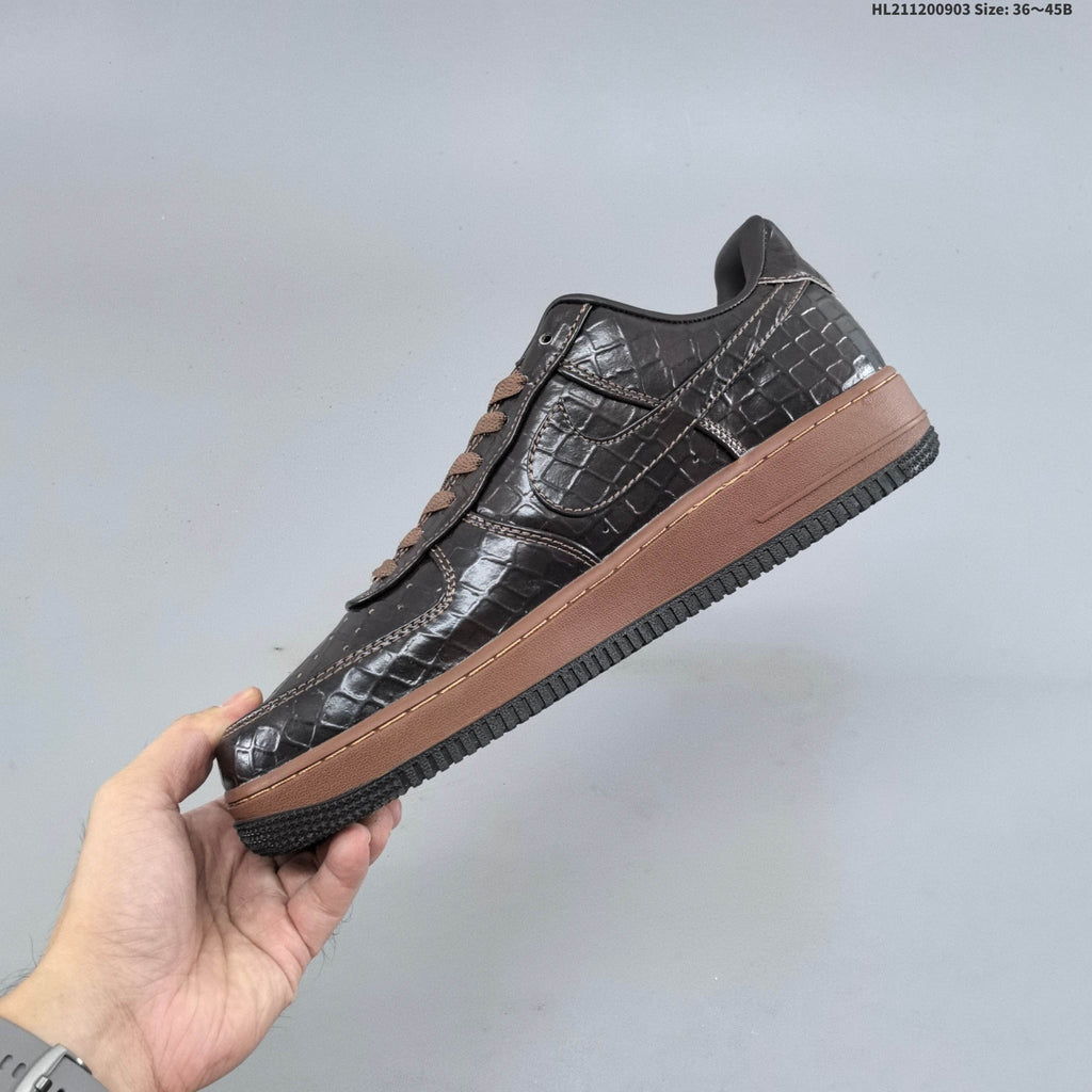 Dark Brown Nike Air Force 1 '07 Low Sneakers - product image from the listing.