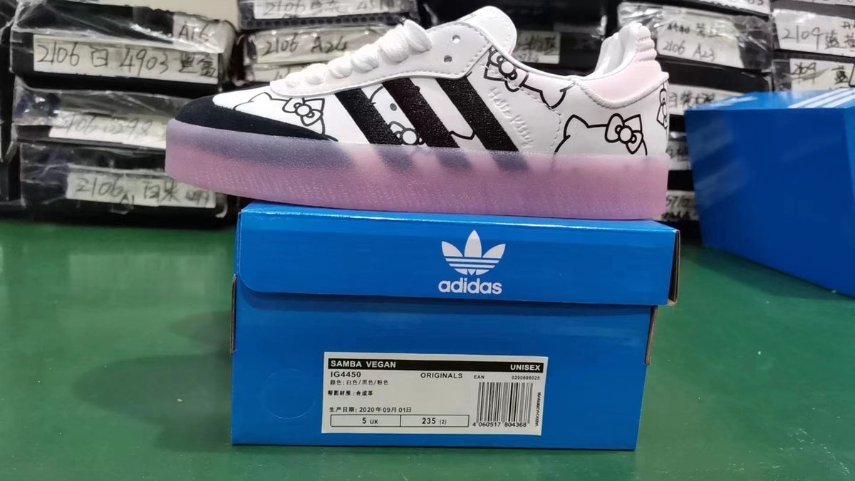adidas Samba Vegan Sneakers IG4450 in White Pink - product image from the listing.