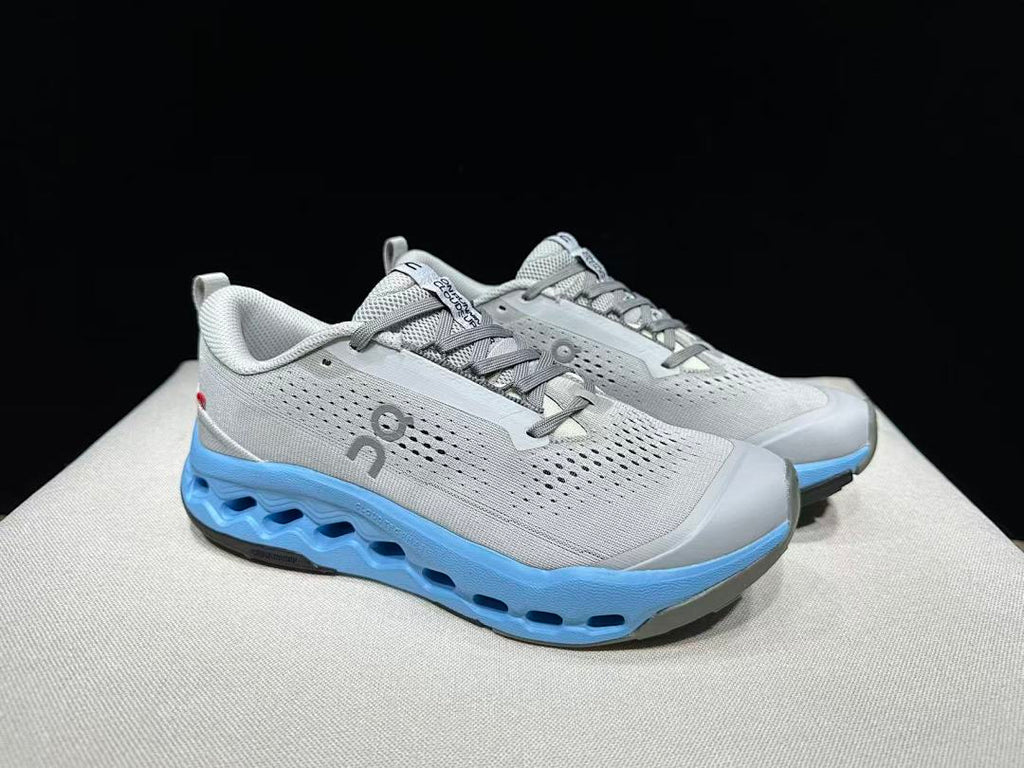 On Cloudsurfer Trail 2 Trail Shoes for Running, Grey/Blue - product image from the listing.