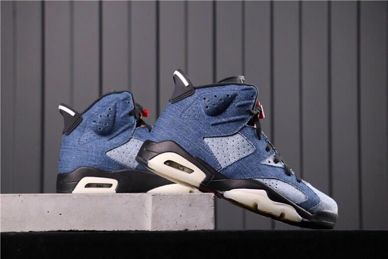 Air Jordan 6 Washed Denim Sneakers - product image from the listing.