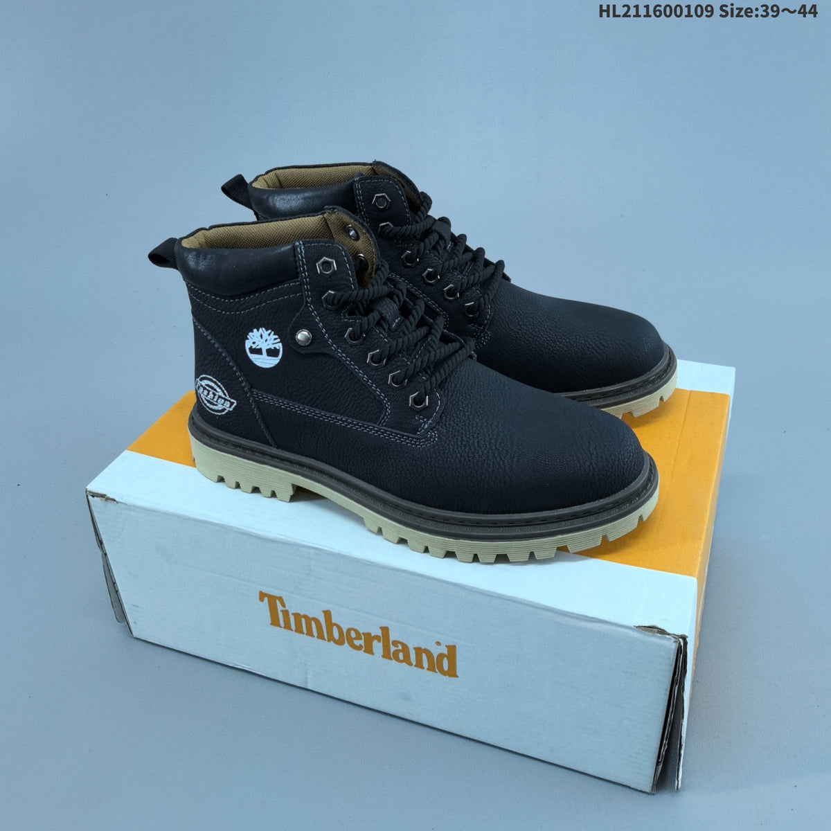 Timberland-Style Lace-Up Ankle Boots, Wheat or in Black - product image from the listing.